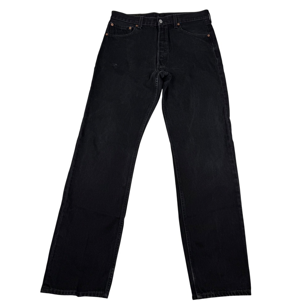 Vintage NWOT Levis 501 Original Fit Jeans Mens 34x34 Black Straight Button Fly